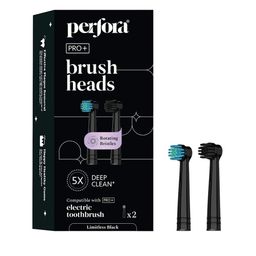 Perfora Set of 2 Replacement Brush Head for Oscillating Electric Toothbrush - Black-17