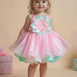 BAESD Floral Net Balloon Dress-picture-20