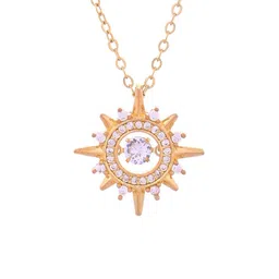 PASU FASHION Women Gold-Plated Circular Pendants with Chains-picture-18