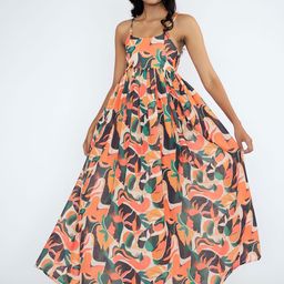 All Her Collective Spaghetti Women Printed Fit and Flare Maxi Dress-image-41