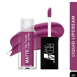 RED 4 Non Transfer Matte Liquid Lipstick - 4 g - Pomp&Power - 137-18