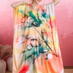 LABEL AARNA Floral Fantasy Soft Satin Kaftan-image-57