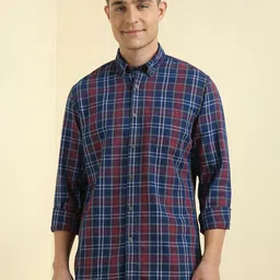 Allen Solly Men Tartan Checks Opaque Checked Casual Shirt-picture-33