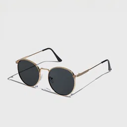 Urban Scissors Unisex Oval Sunglasses with UV Protected Lens TRANSIT-GOLDBLACK-SUN-45