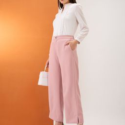Globus Women Mid Rise Relaxed Fit Formal Trousers-image-65