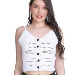 NYCRA Women Floral Self Design Cotton Crochet Top-picture-20