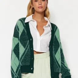 Trendyol Women Checked Cardigan-image-85