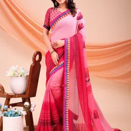 LeeliPeeri Designer Floral Print Saree-image-37