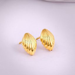 GIVA 925 Sterling Silver 18K Gold Plated Shell Shaped Studs Earrings-image-8