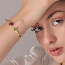 Dua Purple Brass Bangle-image-35