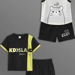 HELPOM Unisex Kids Printed T-shirt with Shorts-picture-31