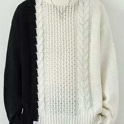 StyleCast Men Cable Knit Colourblocked Pullover-image-38