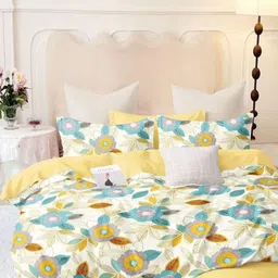 Aura White Printed Duvet Cover With 2 Pillow Covers-picture-21