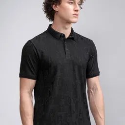 HIGHLANDER Men Self Design Polo Collar T-shirt-picture-34