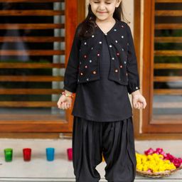 Thread & Button Girls Regular Kurta with Salwar-picture-45