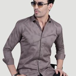 ALMATY Rian Comfort Geometric Printed Slim Fit Cotton Shirt-image-85