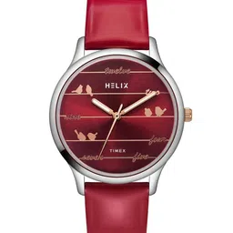 Helix Women Brass Dial & Leather Straps Analogue Watch TW060HL00T-image-43