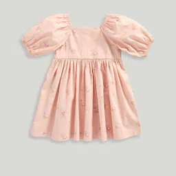 mothercare Floral Print Puff Sleeve Fit & Flare Dress-picture-57