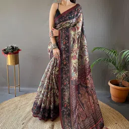 MORDEN MUSE Kalamkari Pure Cotton Saree-picture-2
