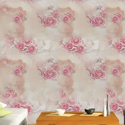 INDIAN ROYALS Cream & Pink Home Dcor Printed Self-Adhesive & Durable Wall Sticker-image-31