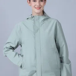 HOUSE OF VEDAS Waterproof Hooded Rain Jacket-image-52