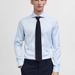 MANGO MAN Men Slim Fit Pure Cotton Formal Shirt-picture-30