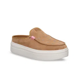 HEYDUDE Austin Lift Suede Stud Women Striped Slip-On Sneakers-picture-2