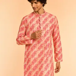 Diwas by Manyavar Men Striped Printed Mandarin Collar Straight Kurta-image-16