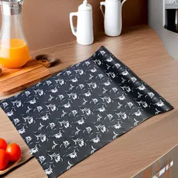 REVEXO Black Printed Water-Resistant Shelf Liner Organisers-image-77