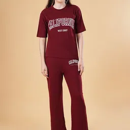 BAESD Women Printed Round Neck Night suit-image-36