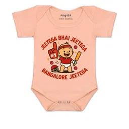 Arvesa Kids-Unisex Peach Cotton Rompers-picture-20
