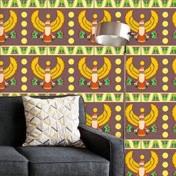 ArtzFolio Printed UV-Resistant Anti-Bacterial Ancient Egypt Falcon PatternPeel & Stick Wallpaper-image-22