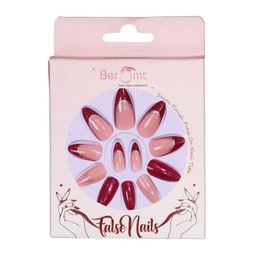 BEROMT Set Of 12 Salon Finish Press On Nail Tip With Application Kit - BFN305FN-7