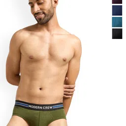 MODERN CREW Pack Of 5 Men Mid-Rise Basic Briefs - MC5-B-CT-RPBSJ-56