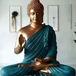 Artisans Bazar Turquoise Blue Buddha Idol Showpiece-picture-23