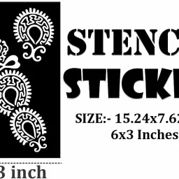 komstec Simple Floral Mehndi Stencil for Kids to Learn and Draw with Fun image 4