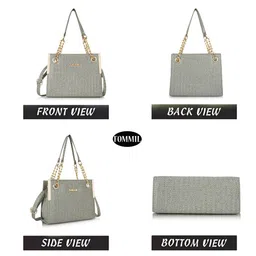 FOMMIL Structured Tote Bag With Quilted image 2