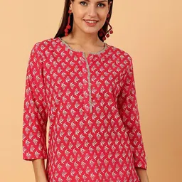 NEESH Women Printed Pure Cotton Kurti-image-93
