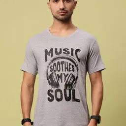 Urban Dog Men Typography Printed Round Neck Cotton T-shirt-image-68