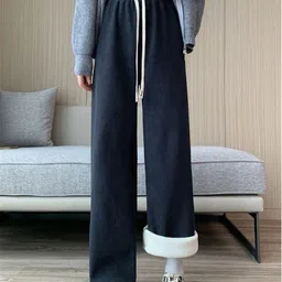 Alamode By Akanksha Women Marley Wide Leg Fleece Pants-image-87