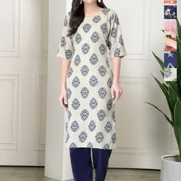 7Threads Women Pack Of 6 Floral Printed Crepe Kurta-image-32