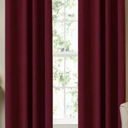 Aura Maroon Black Out Window Curtain-image-48