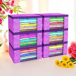Kuber Industries Purple Set of 6 Regular Drawer Organiser Organisers image 1