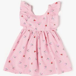 GAP Girls Checked A-Line Round Neck Dress-image-55