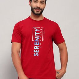 Cantabil Men Typography Printed Applique T-shirt-image-65