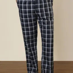 SleepZ by Raymond Checked Pure Cotton Straight-Leg Lounge Pant-picture-46