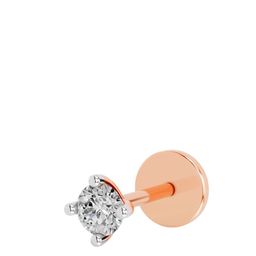 Sparkles Lab Grown Diamond 0.05 Carat Round Shape Solitaire Diamond Nose Pin 14K-image-64