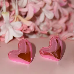 Niscka Silver-Plated Heart Shaped Studs-image-50