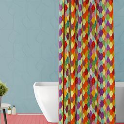 ArtzFolio Red & Green Printed Waterproof Shower Curtain-image-92