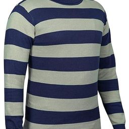 CLOTHIFY Boys Striped High Neck Pullover Sweater-image-130